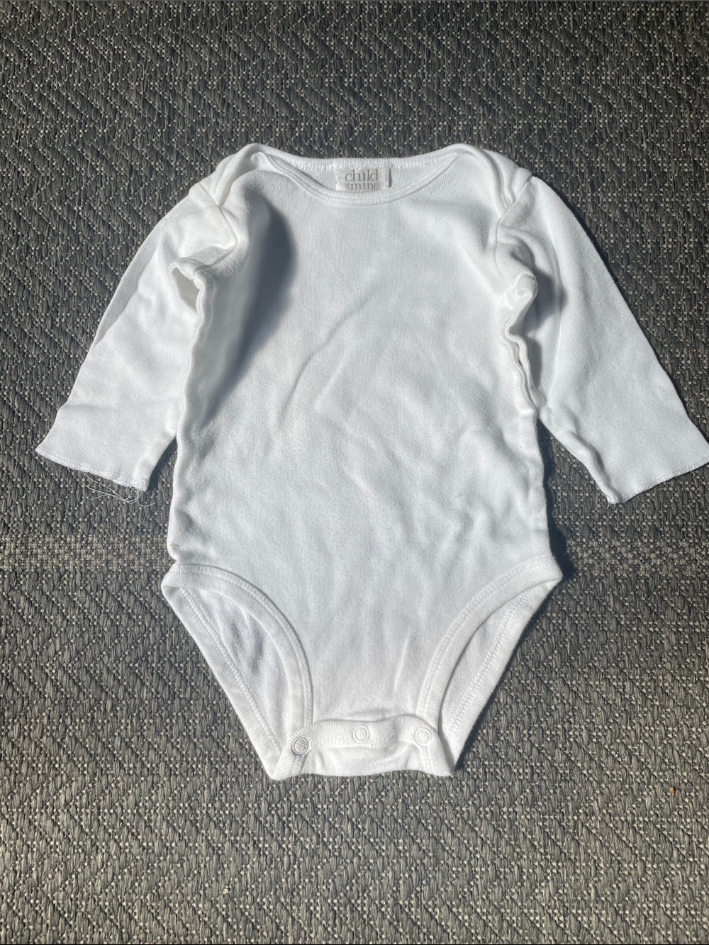 child of mine White Long-Sleeve Baby Bodysuit